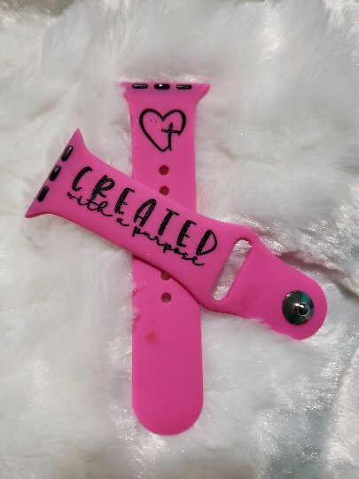 Created With a Purpose Watch Band| Personalized Watch Band| Christian Watch Band| Gifts for Her| Handmade Gift|