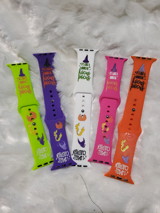 Witches Watch Band| Halloween Sisters Watch Band| Personalized Halloween Band| Halloween Silicone Band