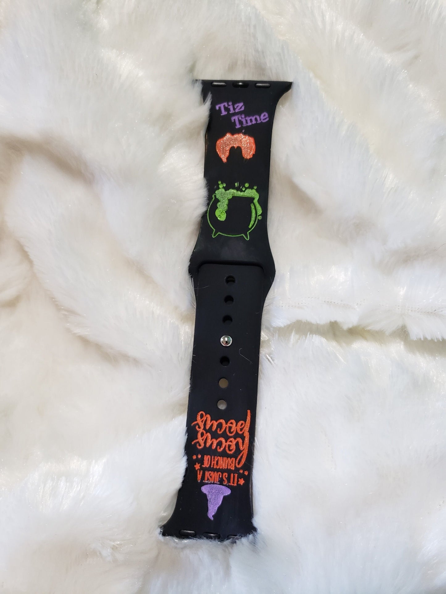 Tis Time Witches Caldroun Watch Band| Sanderson Sisters Watch Band| Personalized Halloween Band| Halloween Silicone Band